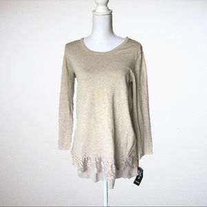 NWT Style & Co Cream Long Sleeve Tunic - PM